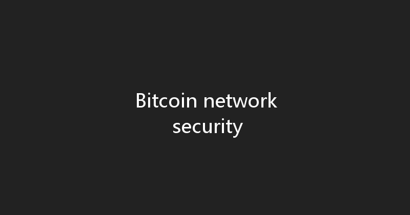 Bitcoin network security 