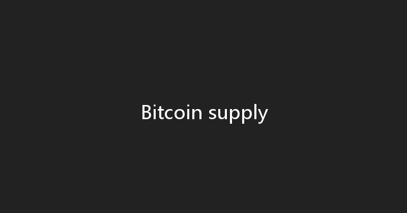 Bitcoin supply 