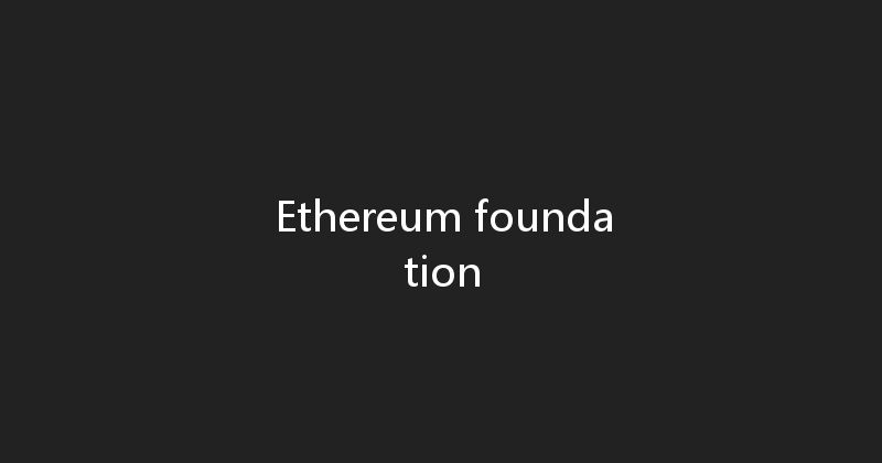 Ethereum foundation 