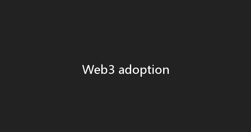 Web3 adoption 