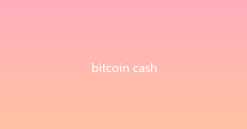 bitcoin cash 