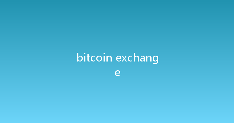 bitcoin exchange 