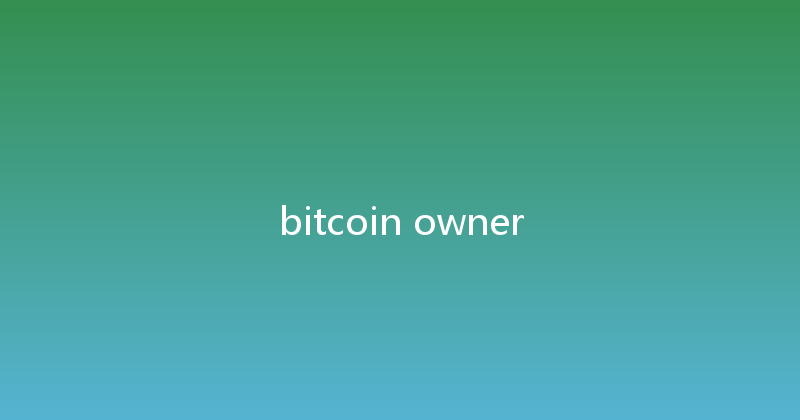 bitcoin owner 