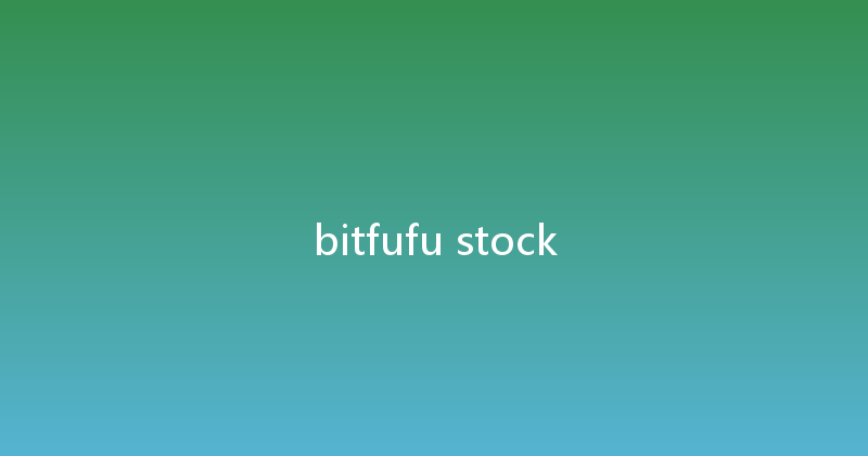bitfufu stock 