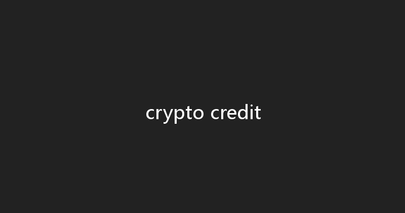 crypto credit 