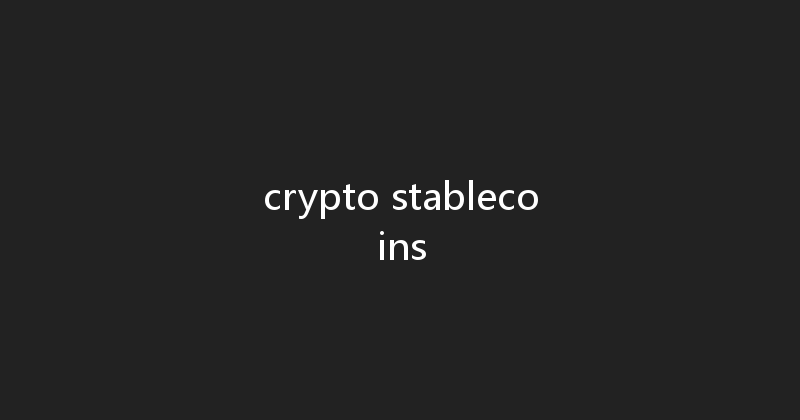 crypto stablecoins 