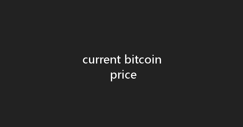 current bitcoin price 