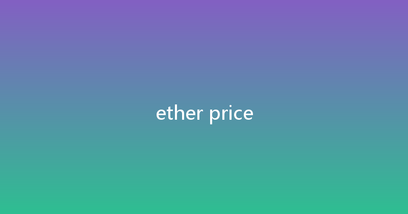 ether price 
