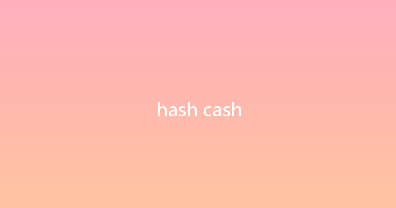 hash cash 