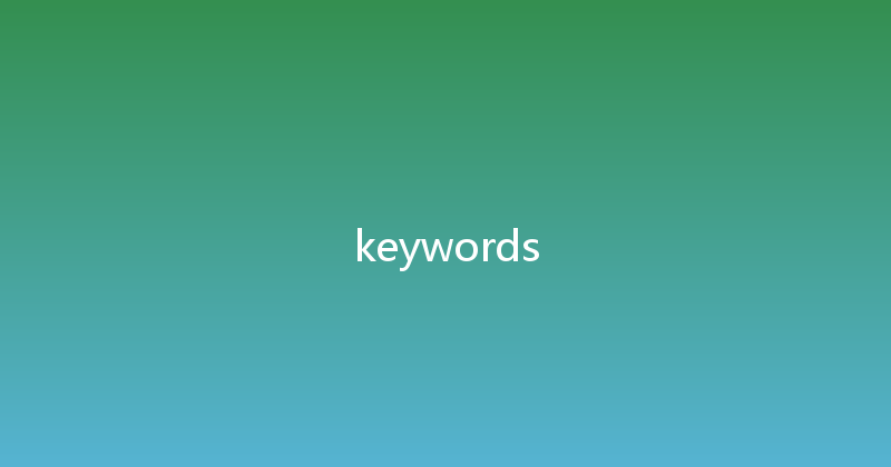 keywords 