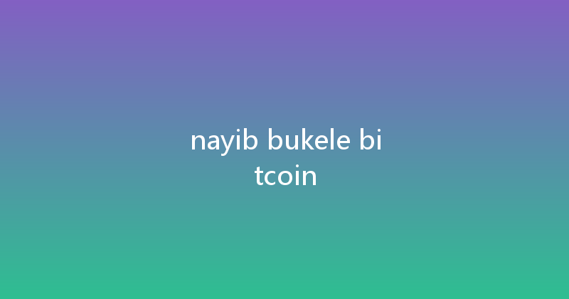 nayib bukele bitcoin 