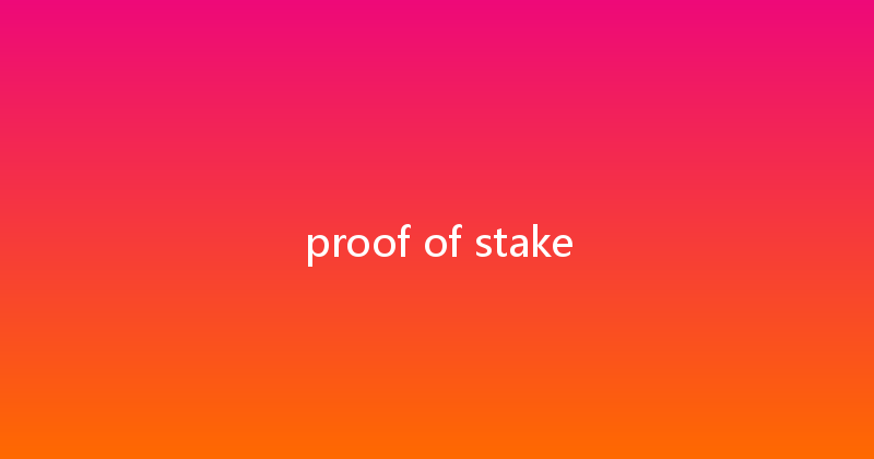 proof of stake 