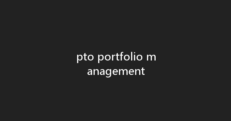 pto portfolio management 