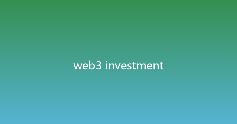 web3 investment 